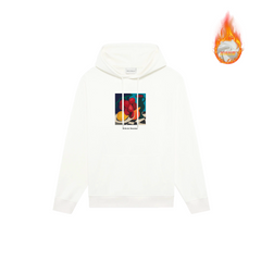 Drôle de Monsieur White Still Life Fruit Oil Painting Graphic Print Heavyweight Drawstring Hoodie