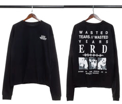 Enfants Riches Déprimés Small Chest Logo & Back "Wasted Tears" Long-Sleeve - Black