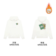 Drôle de Monsieur White Playing Card Graphic Heavyweight Hoodie