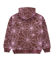 Sp5der AOP Hoodie Brown/Pink