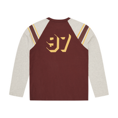 97 HEAVYWEIGHT RAGLAN LS [BURGUNDY]