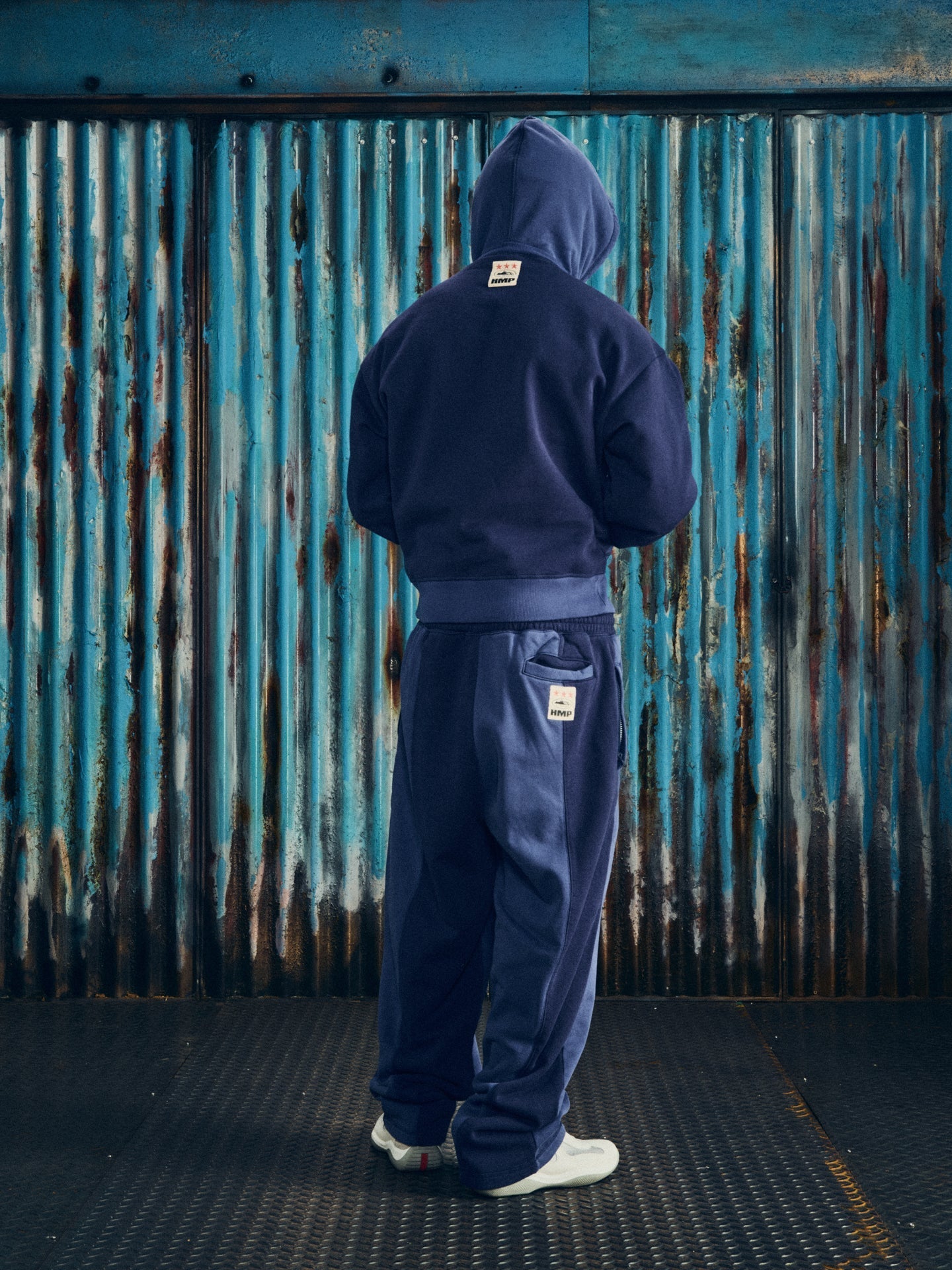 HMP CONTRAST HOODIE [NAVY]