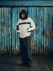 RIBBED SPORTEIZ ZIP HOODIE [HEATHER GREY]