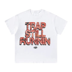 Syna World Vintage Oversized Statement Graphic Tee (White / Red Brick)