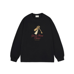 Drôle de Monsieur Black "Grand Hotel" Key Graphic Print Long Sleeve Crewneck Sweatshirt