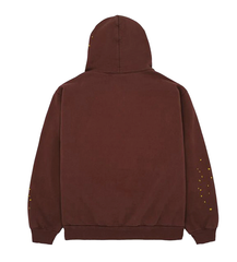 Sp5der Web Logo Hoodie Brown